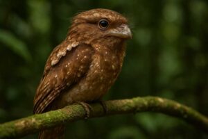Image of a Bornean Frogmouth in its natural habitat