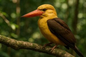 Image of a Brown-winged Kingfisher in its natural habitat