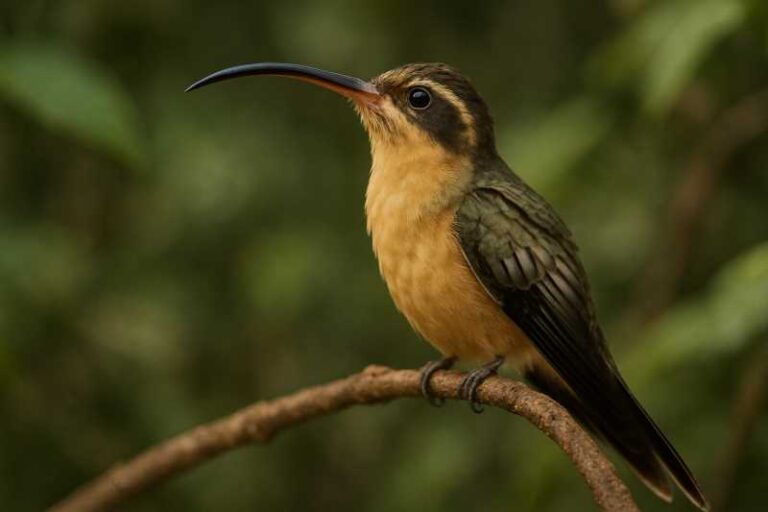 Image of a Buff-bellied Hermit in its natural habitat