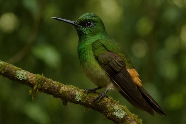 Image of a Buff-tailed Coronet in its natural habitat