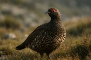 Image of a Caucasian Grouse in its natural habitat