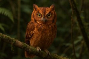 Image of a Cinnamon Screech Owl in its natural habitat