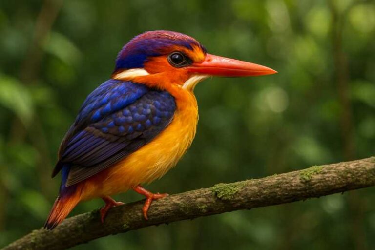Image of a Dimorphic Dwarf Kingfisher in its natural habitat