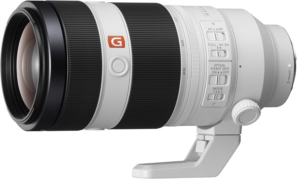 Image of a Sony Fe 100 400mm f4.5–5.6 gm oss