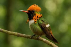 Image of a Frilled Coquette in its natural habitat