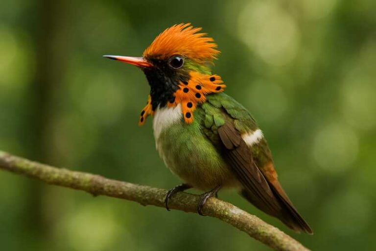 Image of a Frilled Coquette in its natural habitat