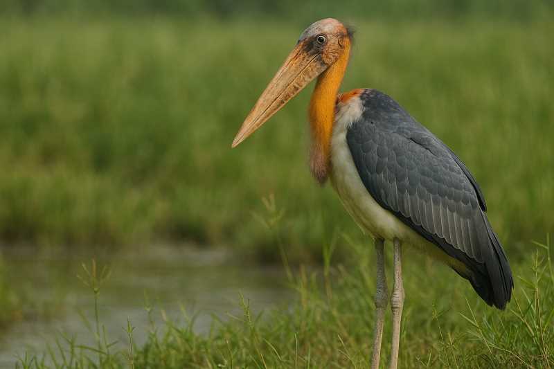Image of a Greater Adjutant in its natural habitat