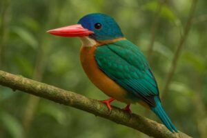 Image of a Green-backed Kingfisher in its natural habitat