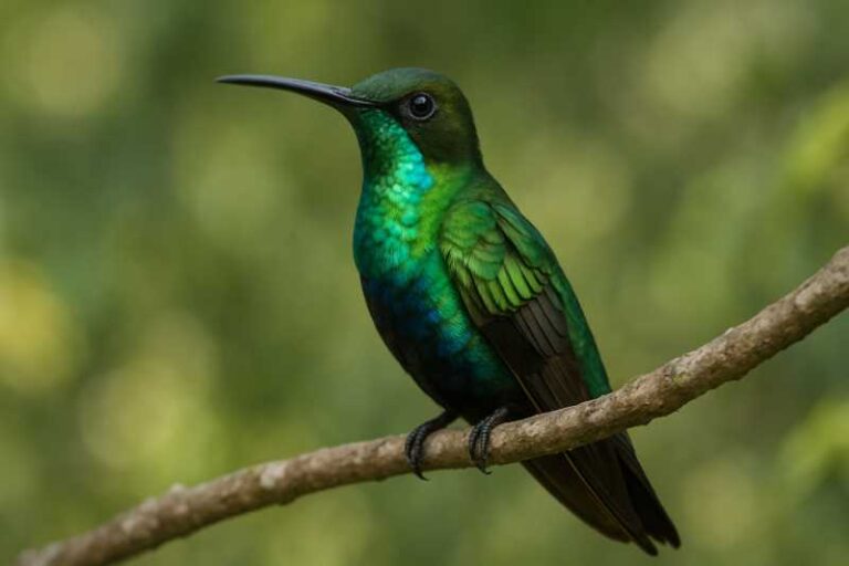 Image of a Green-throated Mango in its natural habitat