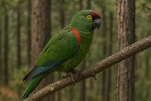 Image of a Maroon-fronted Parrot in its natural habitat
