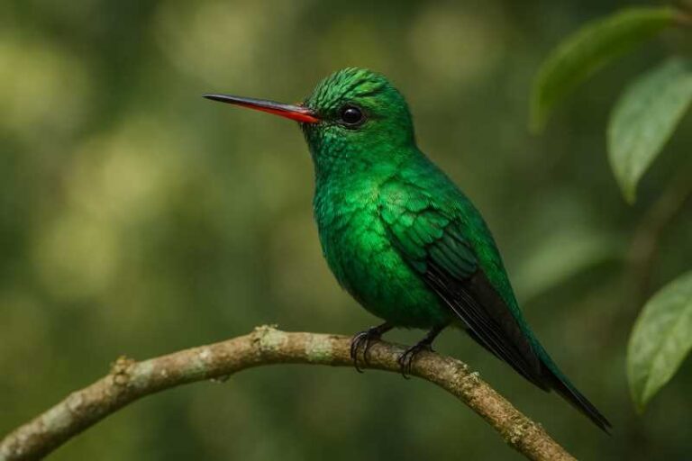 Image of a Narrow-tailed Emerald in its natural habitat