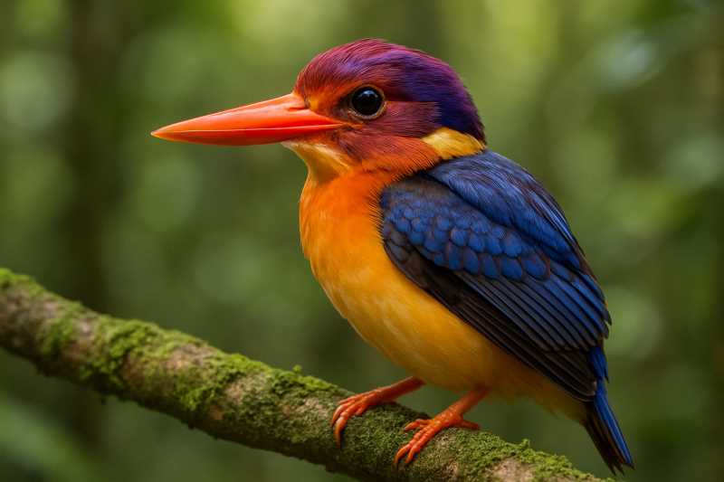 Image of a New Ireland Dwarf Kingfisher in its natural habitat