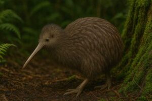 Image of a North island brown kiwi