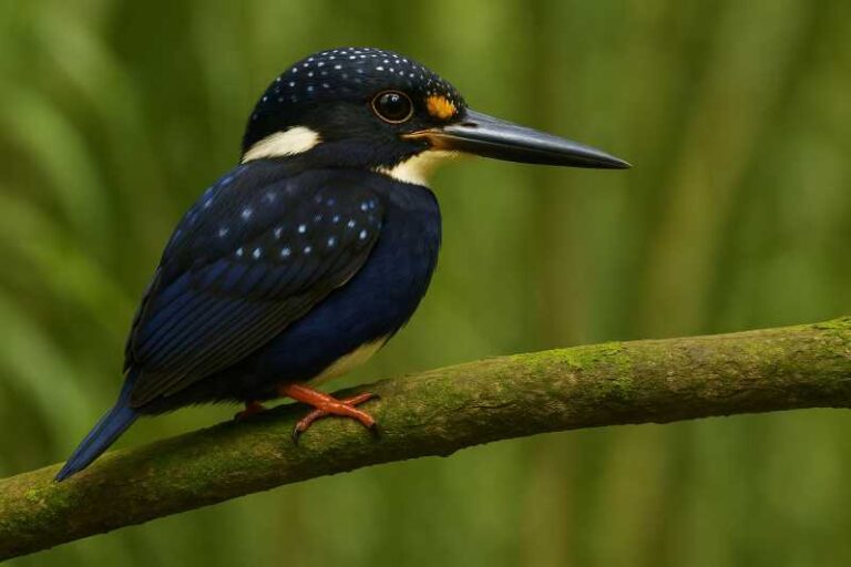 Image of a Northern Silvery Kingfisher in its natural habitat