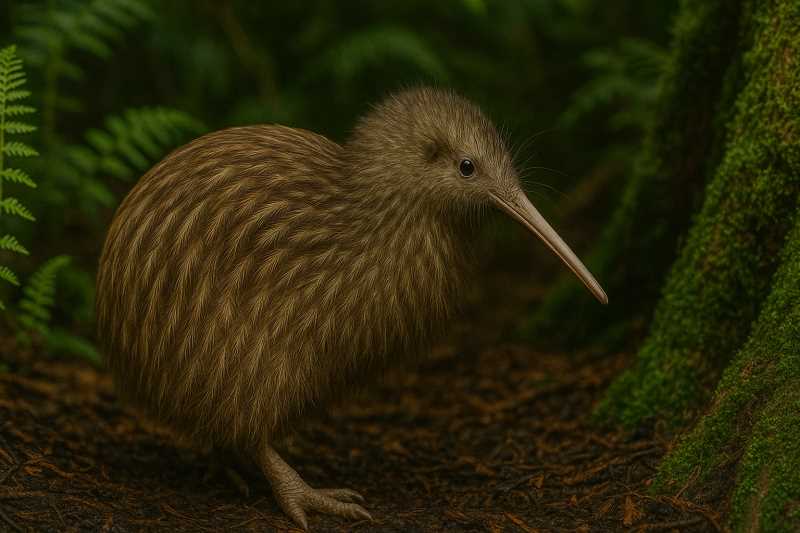 Image of a Okarito kiwi
