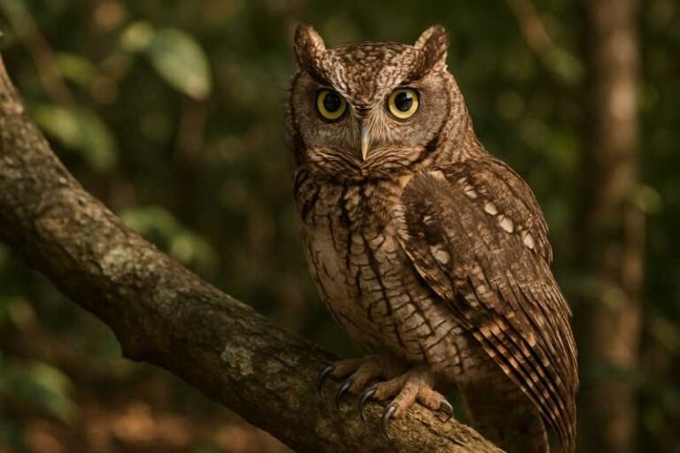 Image of a Pacific Screech Owl in its natural habitat