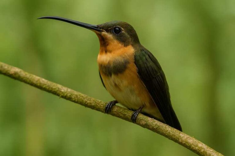 Image of a Pale-tailed Barbthroat in its natural habitat
