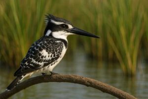 Image of a Pied Kingfisher in its natural habitat