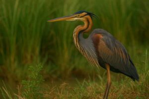 Image of a Purple Heron in its natural habitat