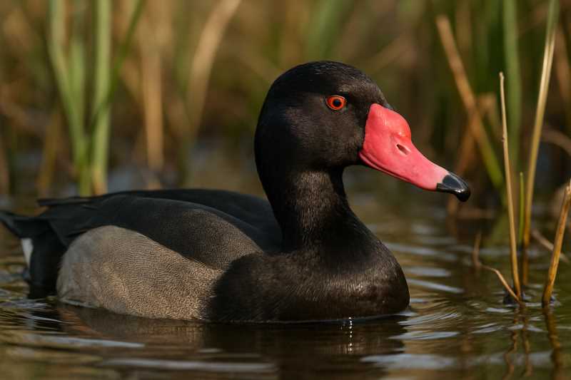 Image of a Rosy-billed Pochard in its natural habitat