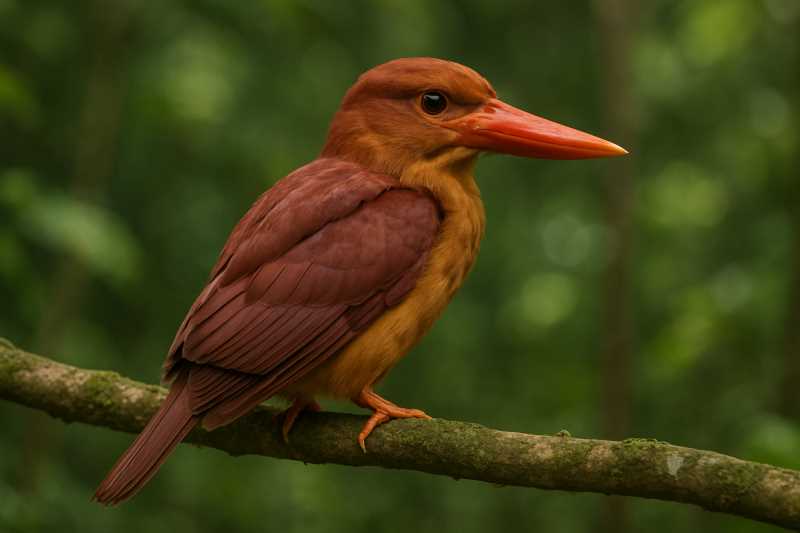 Image of a Ruddy Kingfisher in its natural habitat