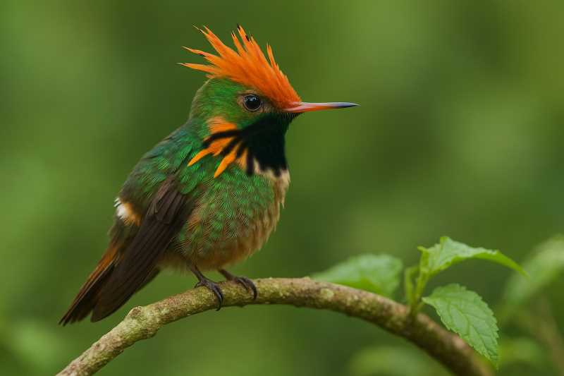 Image of a Rufous-crested Coquette in its natural habitat