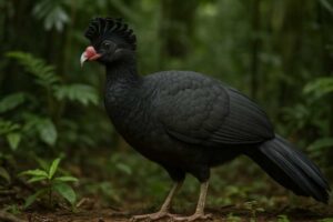 Image of a Salvin's Curassow in its natural habitat