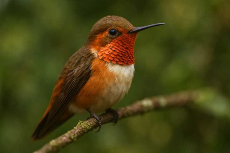 Image of a Scintillant Hummingbird in its natural habitat