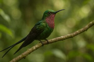 Image of a Scissor-tailed Hummingbird in its natural habitat
