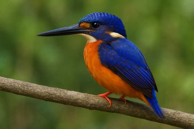 Image of a Shining-blue Kingfisher in its natural habitat
