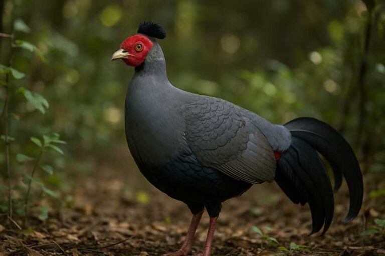 Image of a Siamese Fireback in its natural habitat