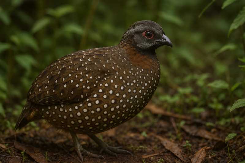 Image of a Spotted Wood Quail in its natural habitat