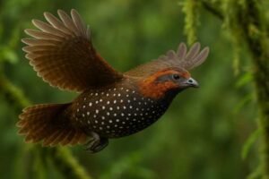 Image of a Stripe-faced Wood Quail in its natural habitat