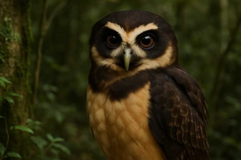 Image of a Tawny-browed Owl in its natural habitat