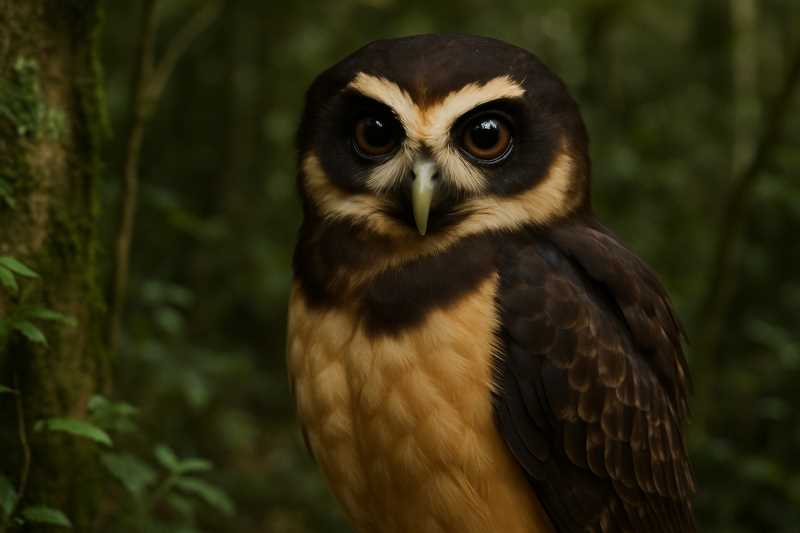 Image of a Tawny-browed Owl in its natural habitat