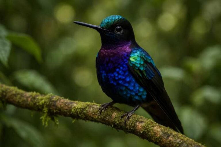 Image of a Velvet-purple Coronet in its natural habitat