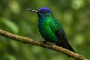 Image of a Violet-capped Woodnymph in its natural habitat