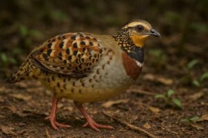 Image of a White-necklaced Partridge in its natural habitat