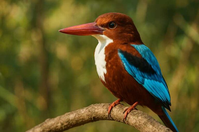 Image of a White-throated Kingfisher in its natural habitat