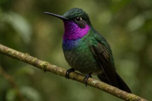 Image of a Amethyst-throated Mountaingem in its natural habitat