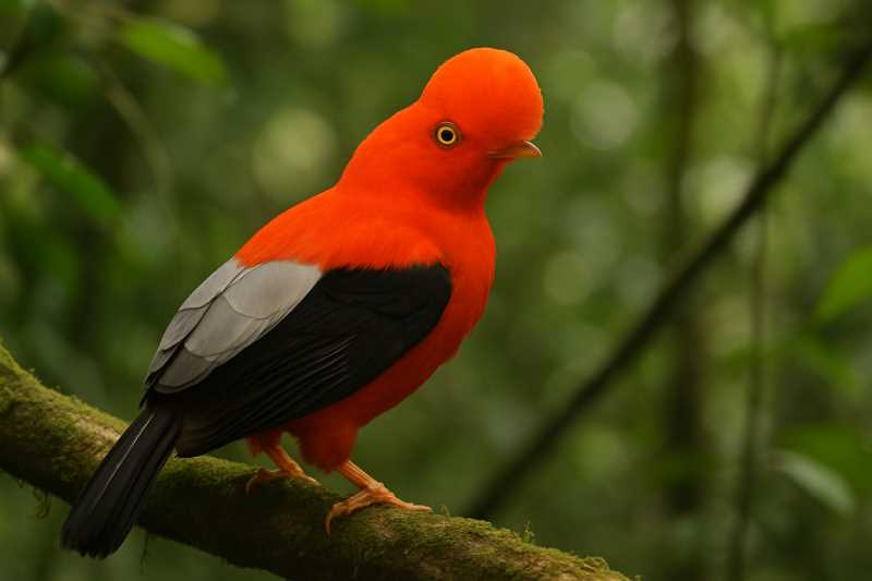 Image of a Andean Cock-of-the-rock in its natural habitat