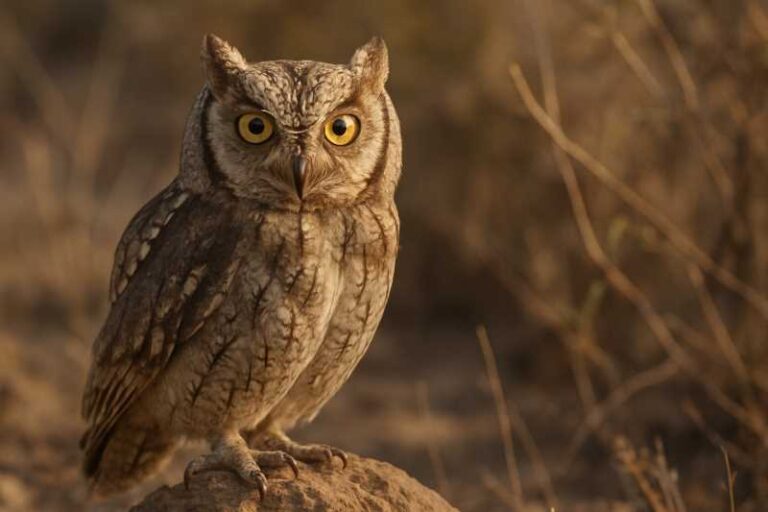 Image of a Arabian Scops Owl in its natural habitat