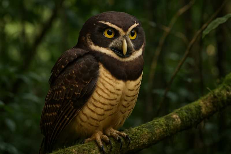 Image of a Band-bellied Owl in its natural habitat