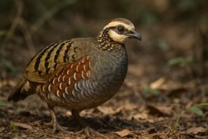 Image of a Bar-backed Partridge in its natural habitat