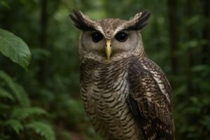 Image of a Barred Eagle-Owl in its natural habitat