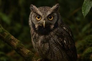 Image of a Bearded Screech Owl in its natural habitat