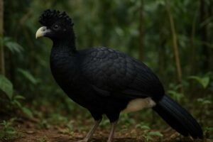 Image of a Black Curassow in its natural habitat