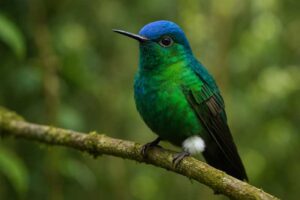 Image of a Blue-capped Puffleg in its natural habitat