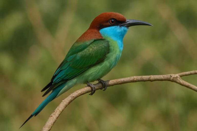 Image of a Blue-throated Bee-eater in its natural habitat