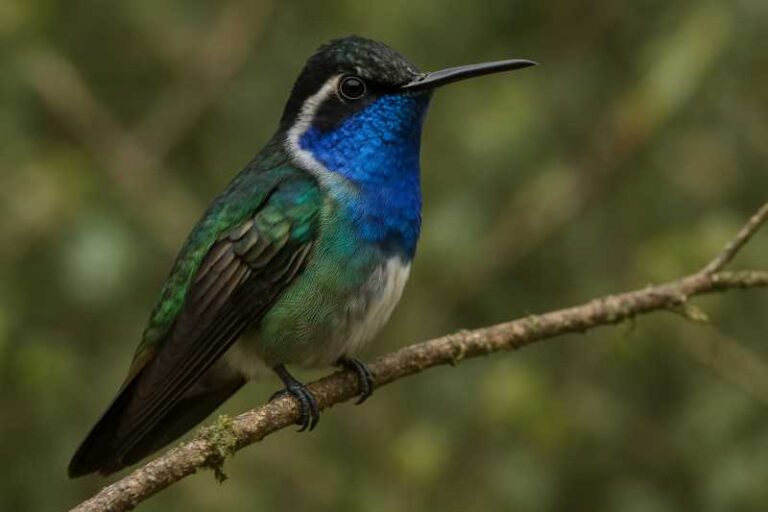 Image of a Blue-throated Mountaingem in its natural habitat
